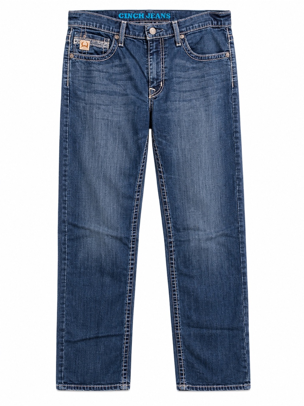 Cinch Grant Men’s Straight Jeans in Dark Blue Denim